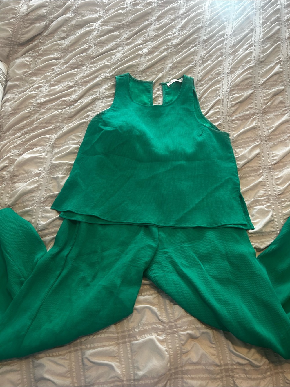 Green Sleeveless Jumpsuit